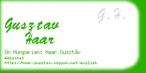 gusztav haar business card